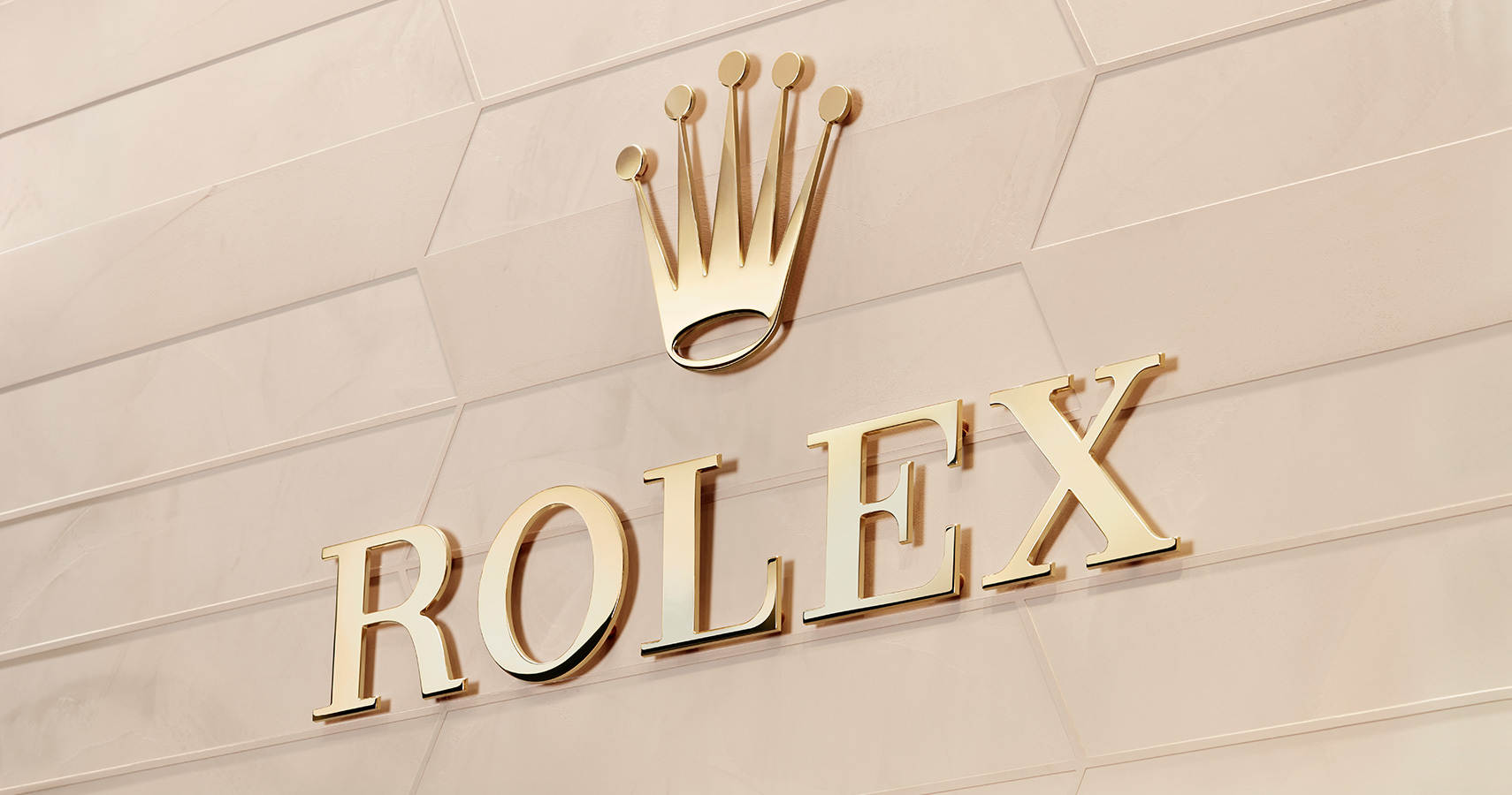 Logotipo Rolex en fachada