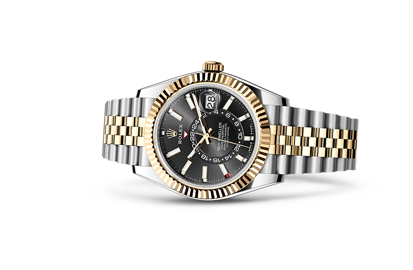 Rolex Sky-Dweller de oro blanco y esfera Acero y Negro vivo en Chocrón Joyeros