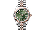 Rolex Lady-Datejust acero Oystersteel y oro Everose, y esfera color Verde oliva engastada con diamantes  en Chocrón Joyeros