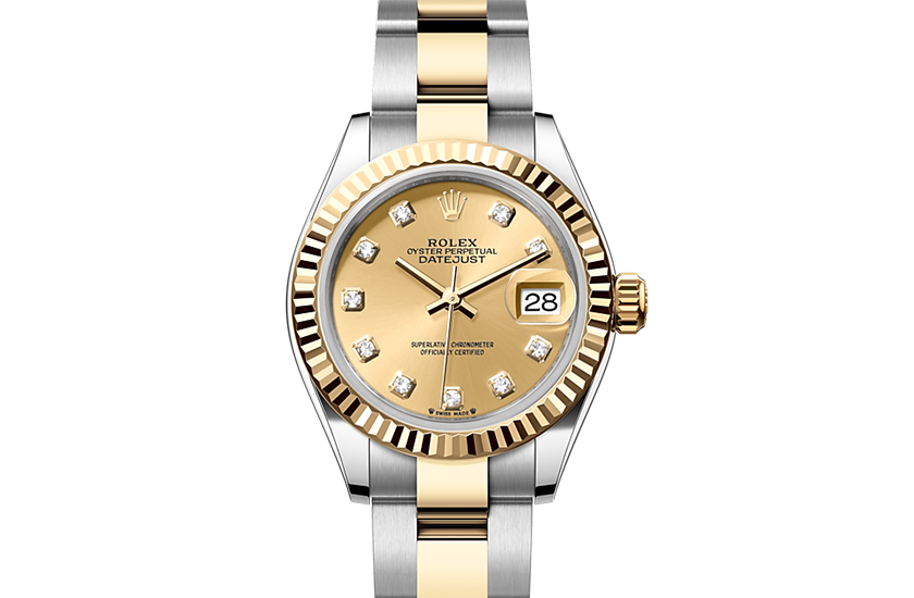 Rolex Lady-Datejust acero Oystersteel y oro amarillo, y esfera color champagne engastada de diamantes  en Chocrón Joyeros