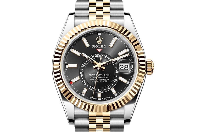 Rolex Sky-Dweller de oro blanco y esfera Acero y Negro vivo en Chocrón Joyeros