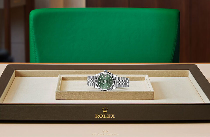 Reloj Rolex Datejust 31 esfera verde menta watchdesk en Joyería Chocrón Joyeros