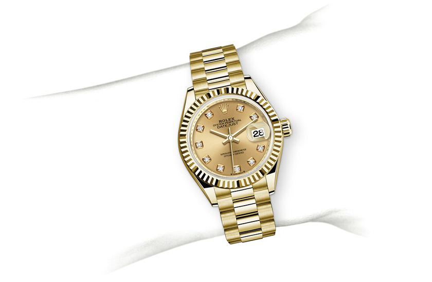 Simulación muñeca el Reloj Rolex Lady-Datejust en Chocrón Joyeros